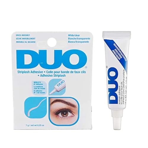 DUO Strip Lash Adhesive White/Clear, for Strip False Eyelash, 0.25 oz, 1-Pack